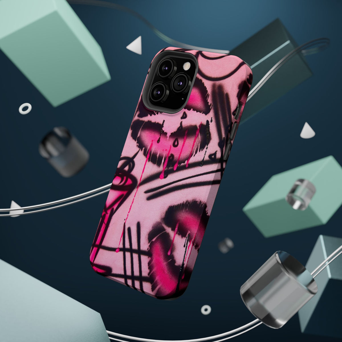 MagSafe "glossy pout" airbrush iPhone case
