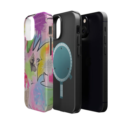 MagSafe "pastel static" airbrush iPhone case
