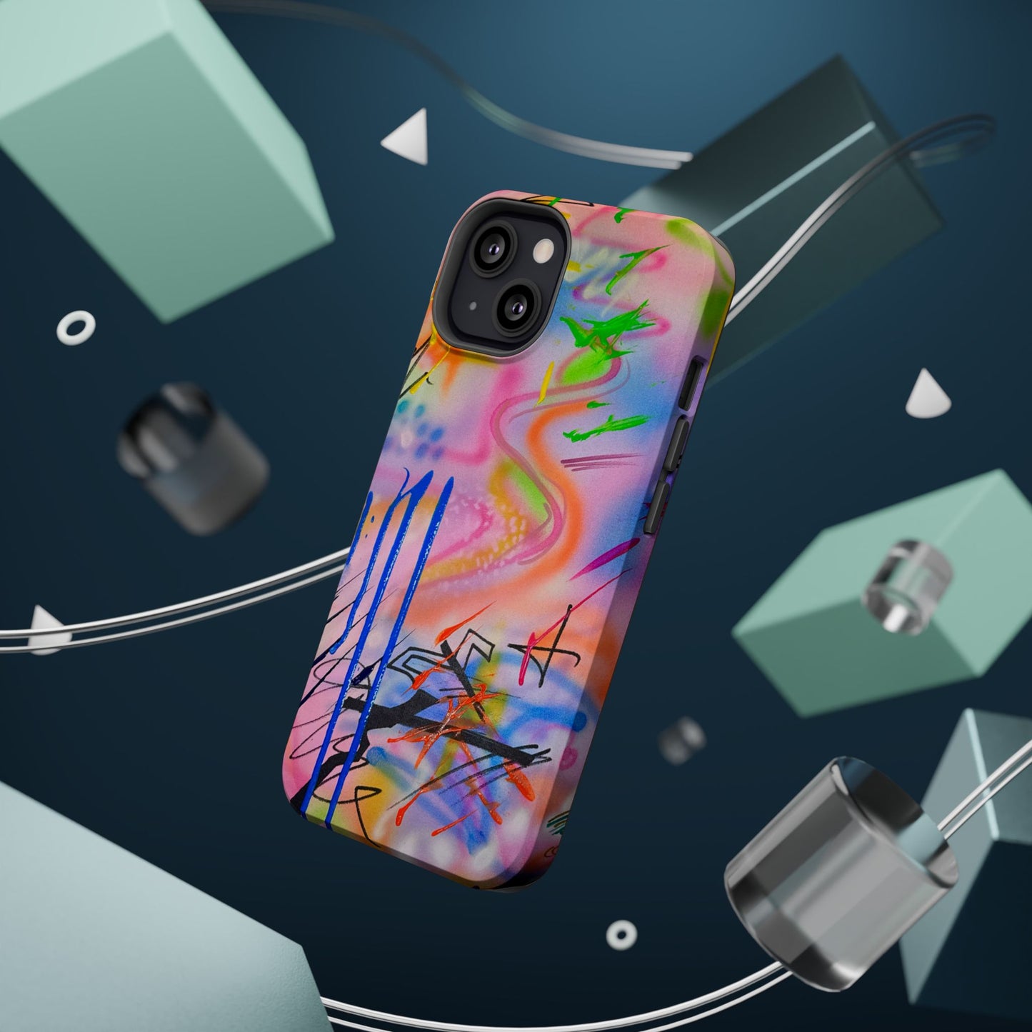 MagSafe "neon haze" airbrush iPhone case