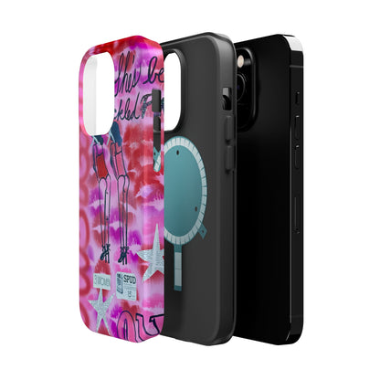 MagSafe "tickled pink" airbrush iPhone case