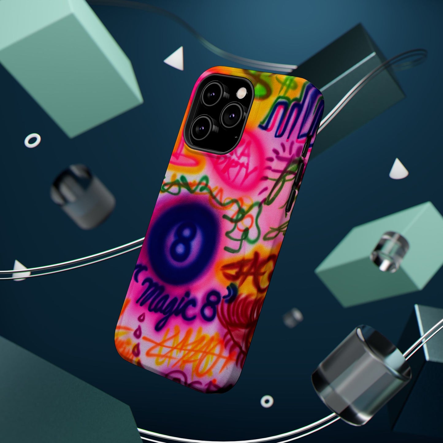 MagSafe "farbenfrohes Chaos" Airbrush-iPhone-Hülle