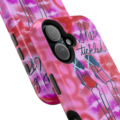 MagSafe "tickled pink" airbrush iPhone case