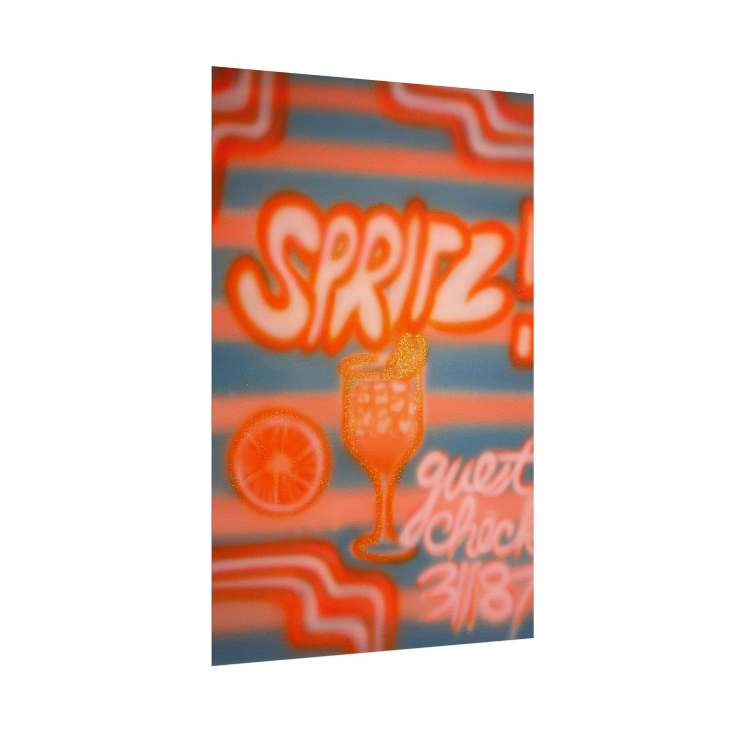 "aperol spritz" airbrush rolled print