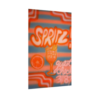 "aperol spritz" airbrush rolled print