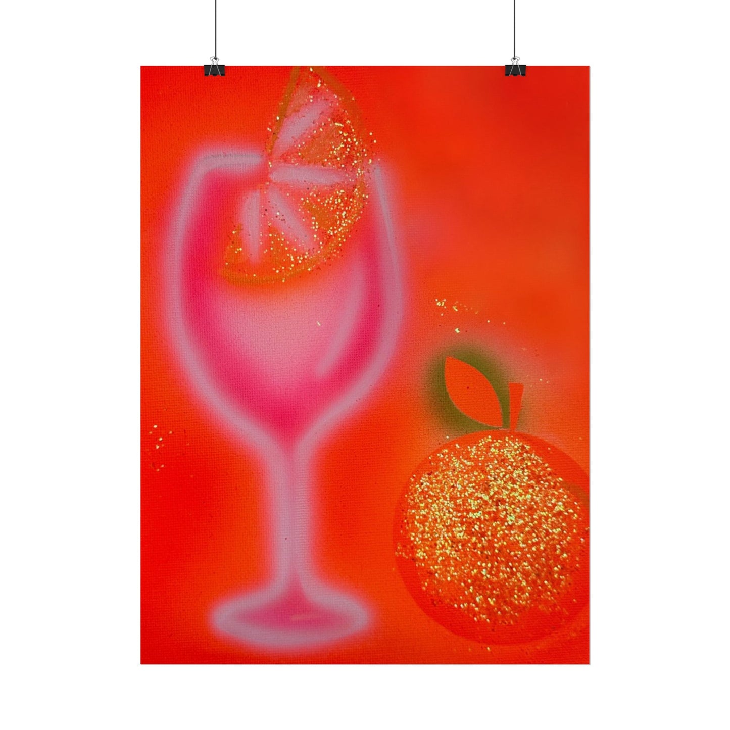 "aperol spritz" airbrush rolled print
