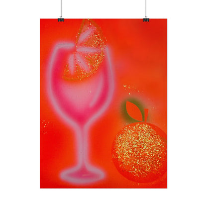 "aperol spritz" airbrush rolled print