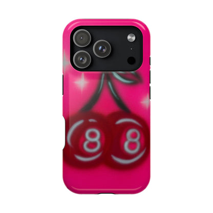 MagSafe "cherry 8ball" airbrush iPhone case