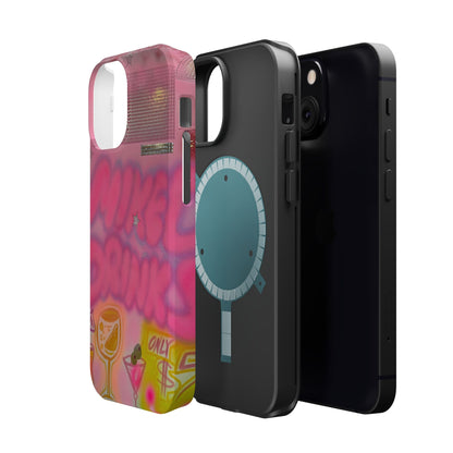 MagSafe "mixed drinks" airbrush iPhone case