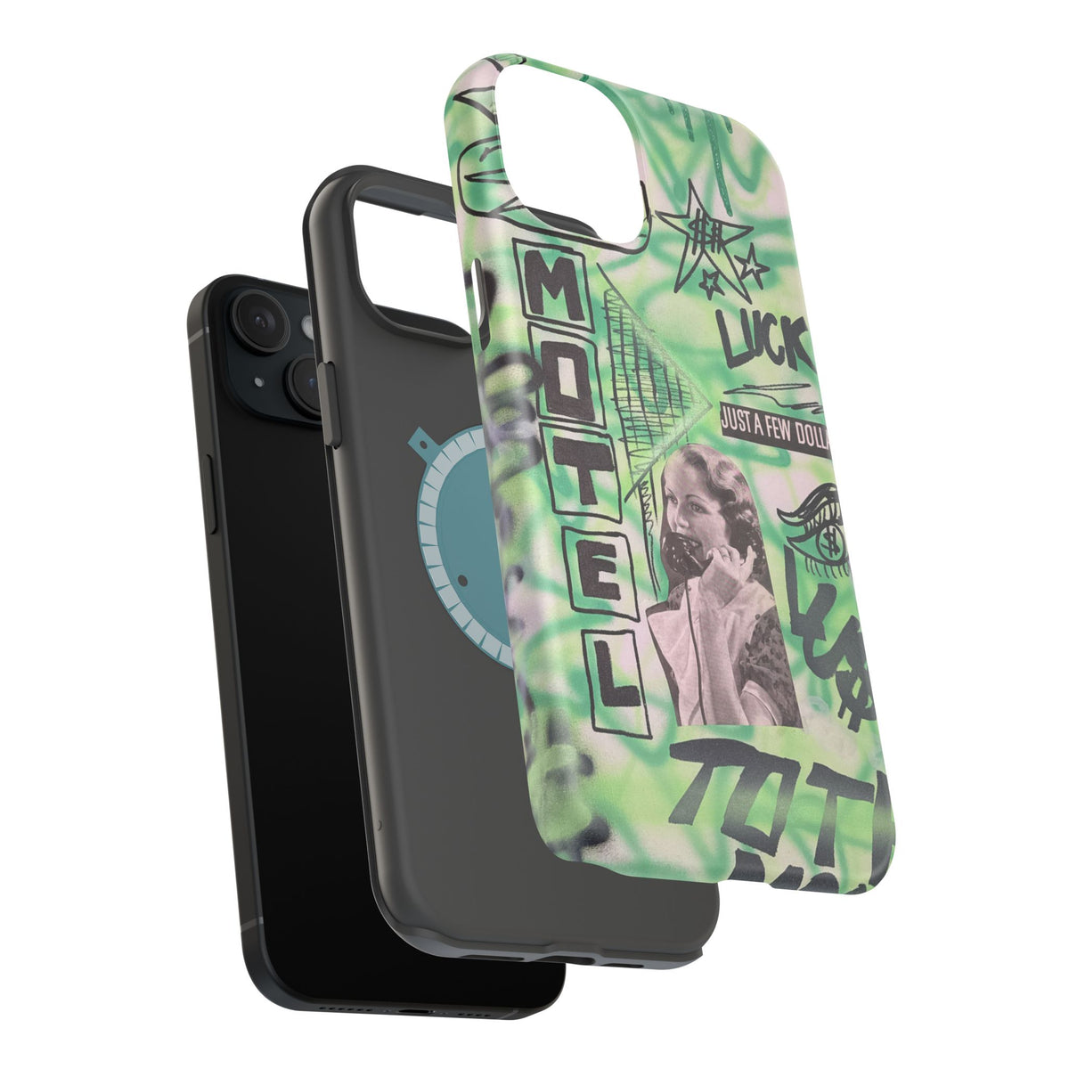 MagSafe "lust over luck" airbrush iPhone case