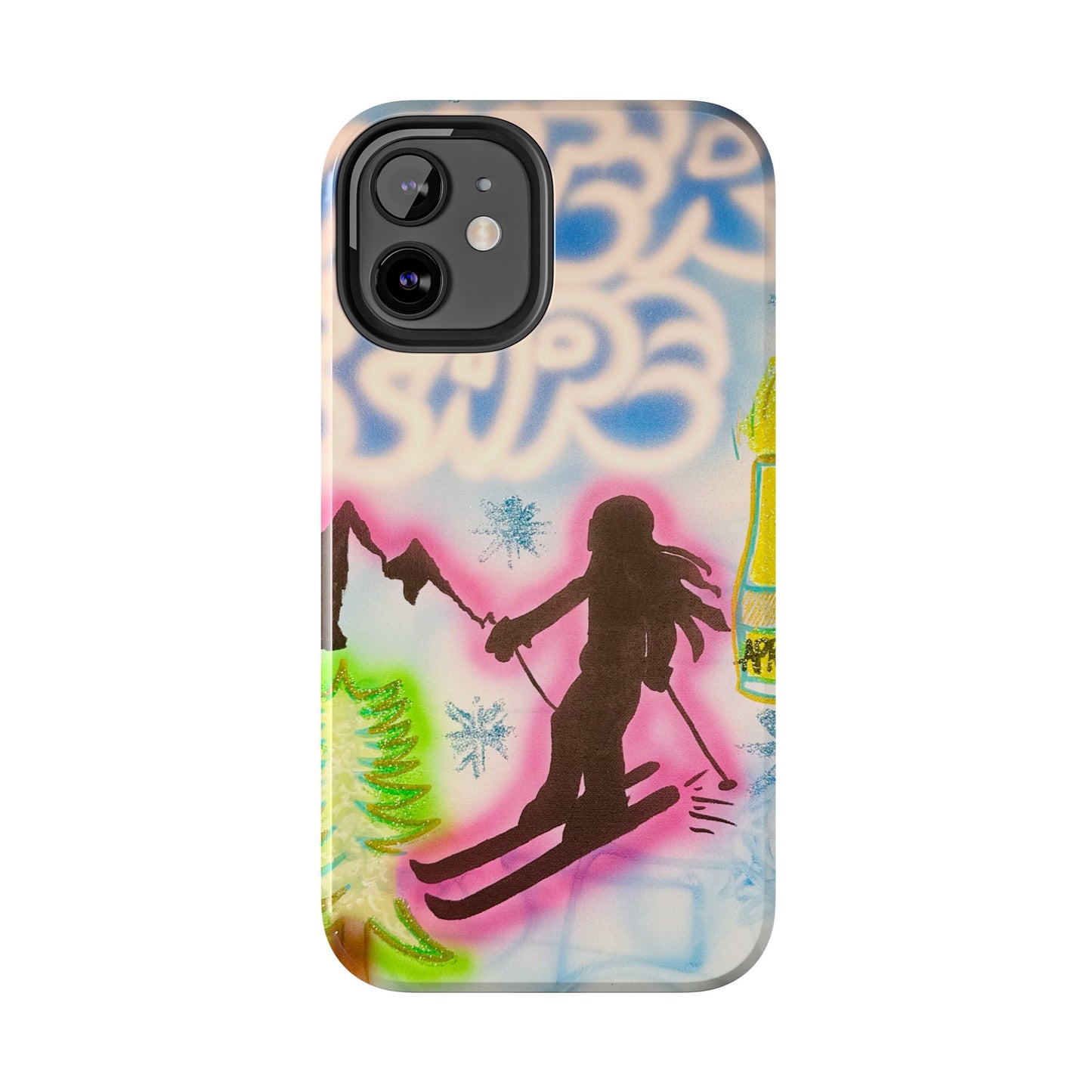 "winter escape" airbrush iPhone case