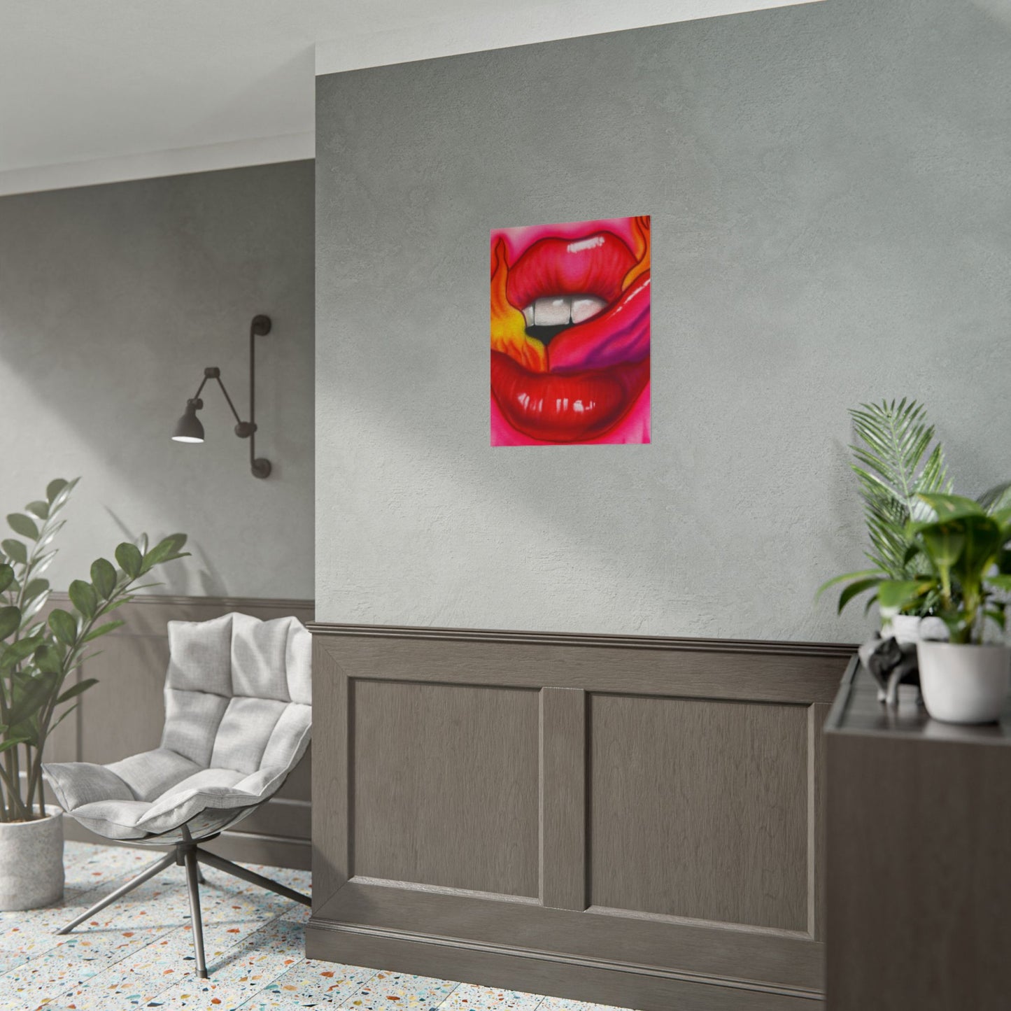 "flaming lips pt. 2" airbrush rolled print