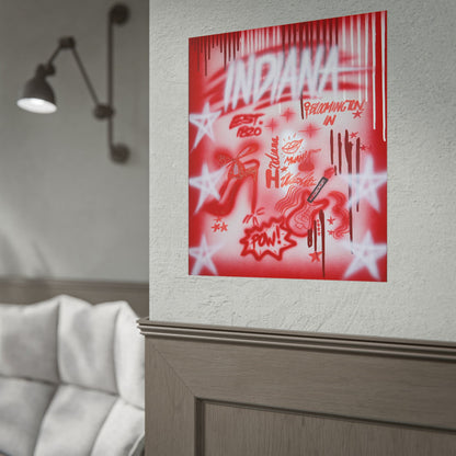 "indiana" airbrush rolled print