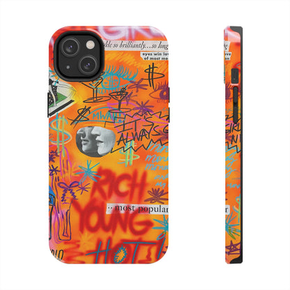 "young, rich, hot!" airbrush iPhone case