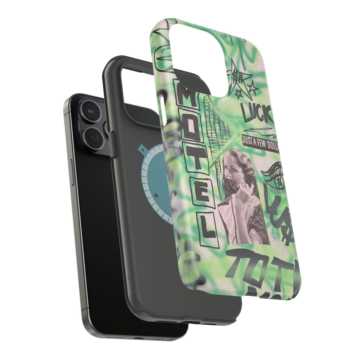 MagSafe "lust over luck" airbrush iPhone case