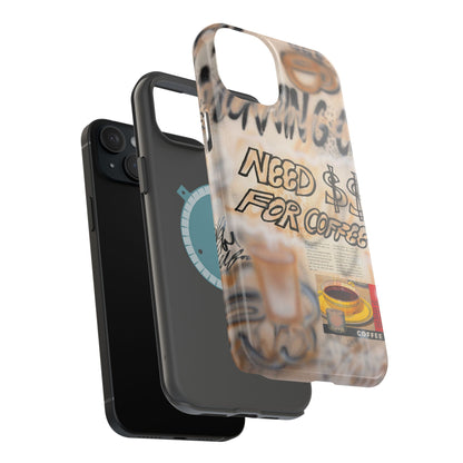 MagSafe "need $$ for coffee" airbrush iPhone case