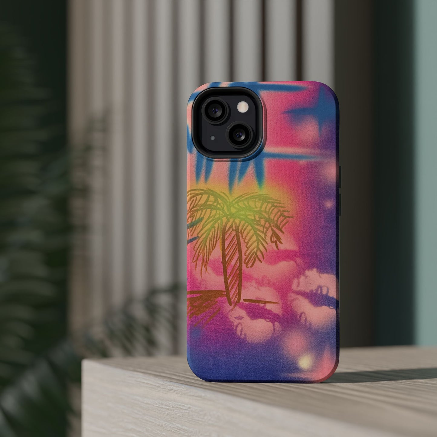 MagSafe "glowy night" airbrush iPhone case