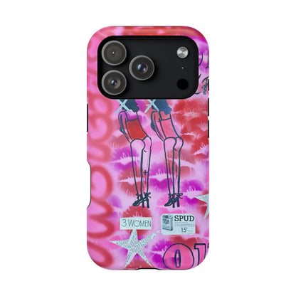 MagSafe "tickled pink" airbrush iPhone case