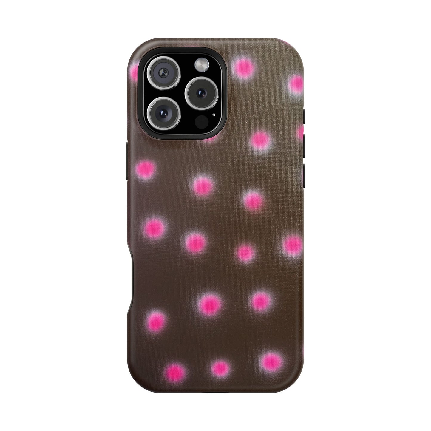 MagSafe "cherry mocha polka dot" airbrush iPhone case