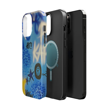 MagSafe "brilliant blues" airbrush iPhone case