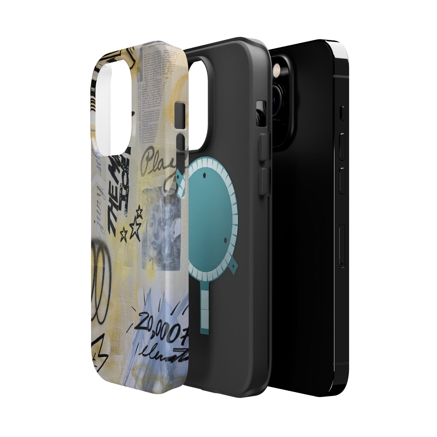 MagSafe "golden glacier" airbrush iPhone case