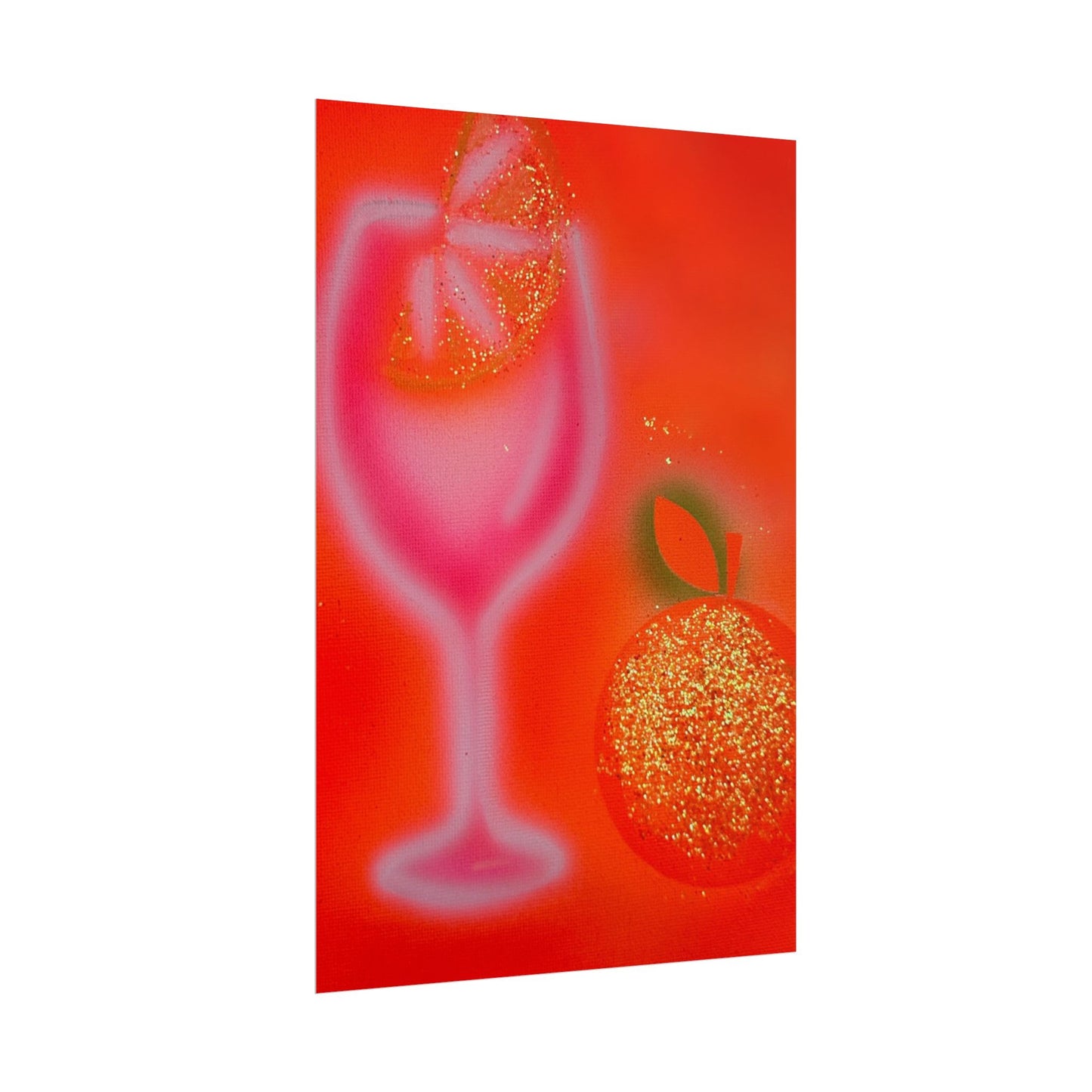 "aperol spritz" airbrush rolled print