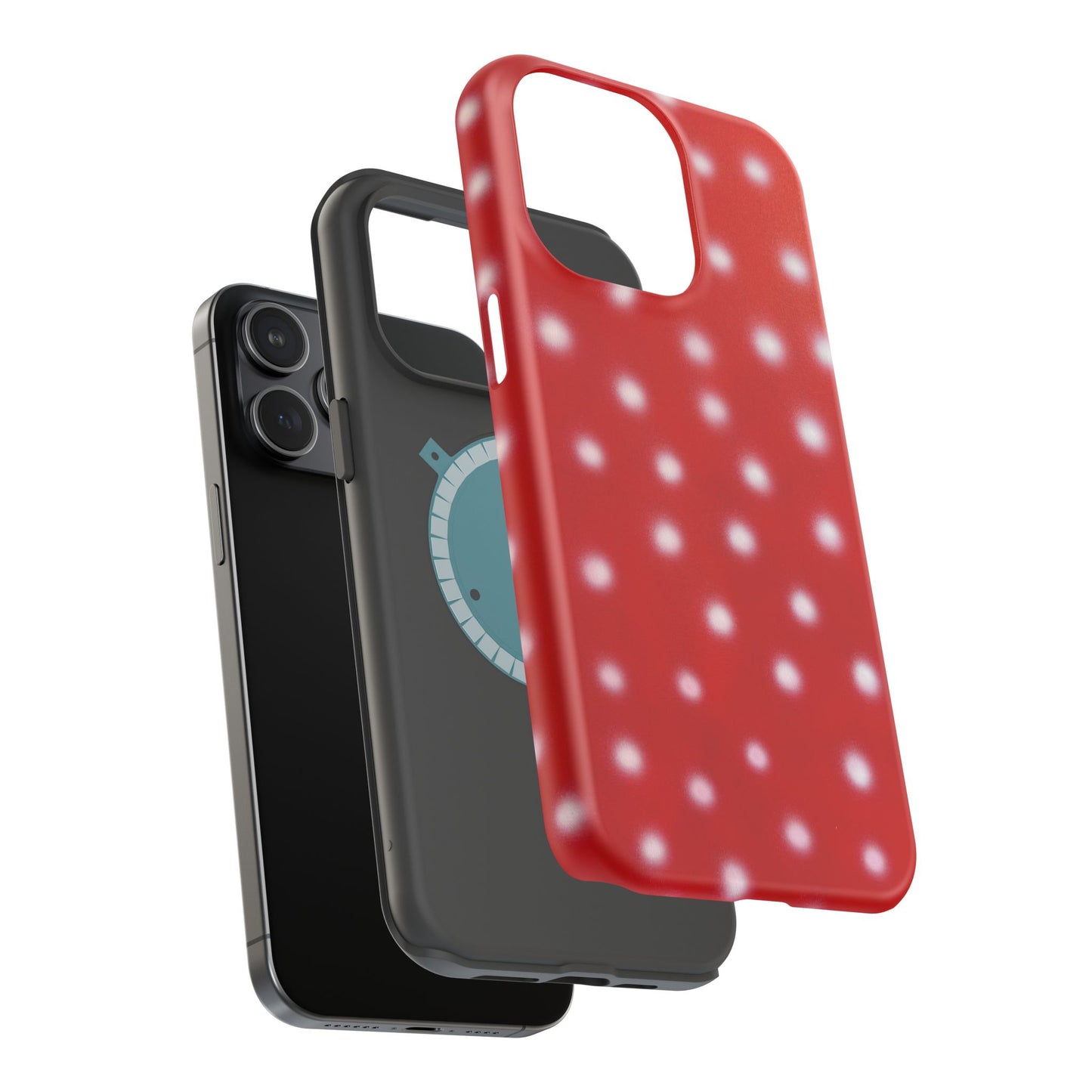 MagSafe "cherry crush polka dot" airbrush iPhone case