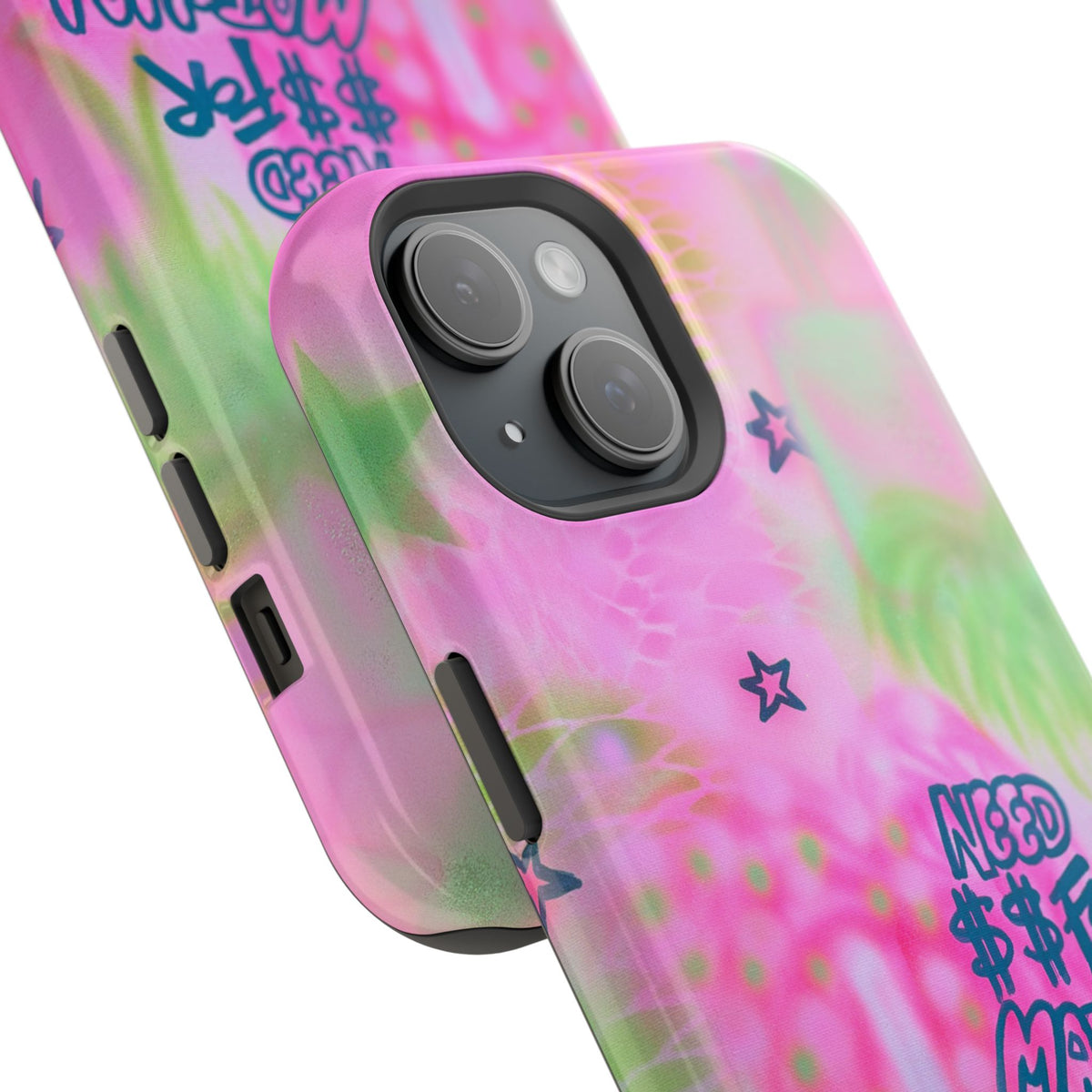 MagSafe "need $$ for matcha" airbrush iPhone case