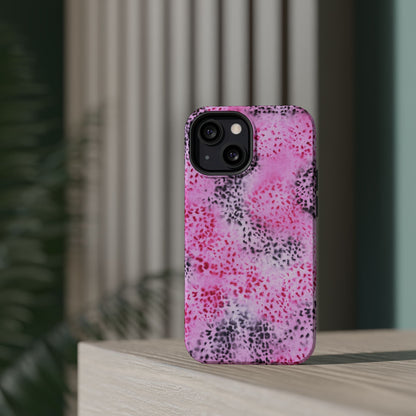 MagSafe "pink cheetah" airbrush iPhone case