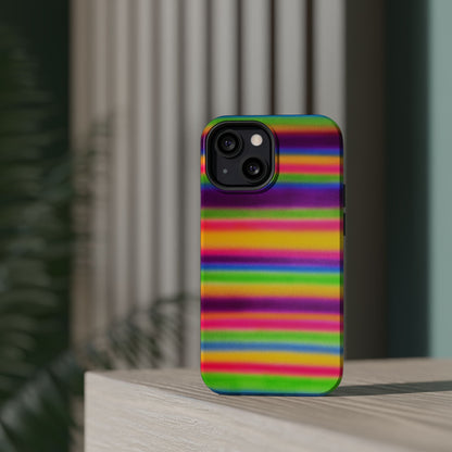 MagSafe "colorful stripes" airbrush iPhone case
