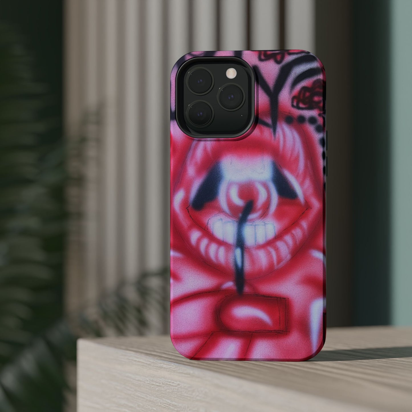 MagSafe "be happy, go lucky" Airbrush-iPhone-Hülle