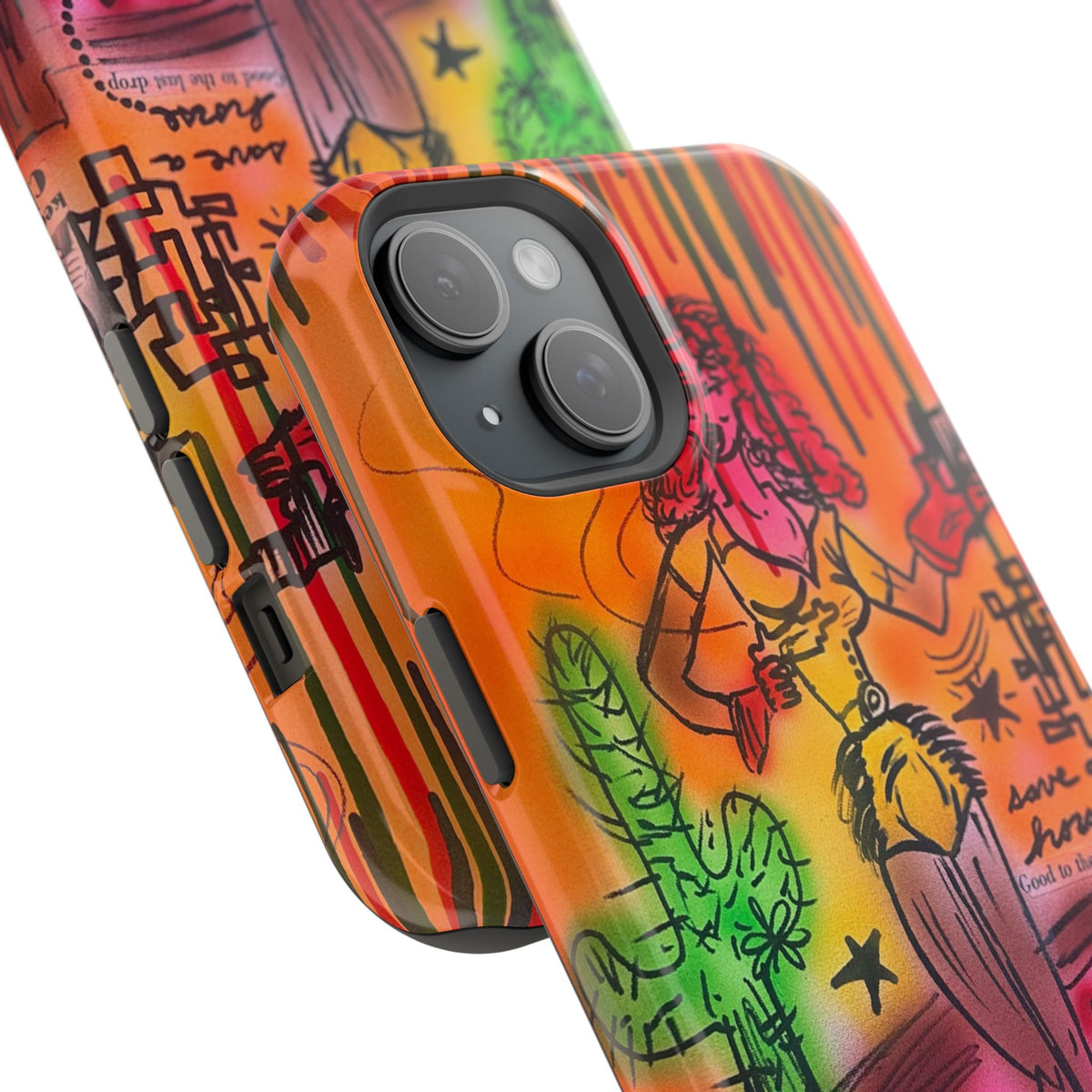 MagSafe "wild, wild west" airbrush iPhone case