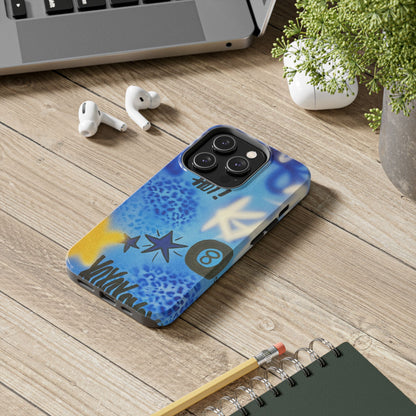 "brilliant blues" airbrush iPhone case