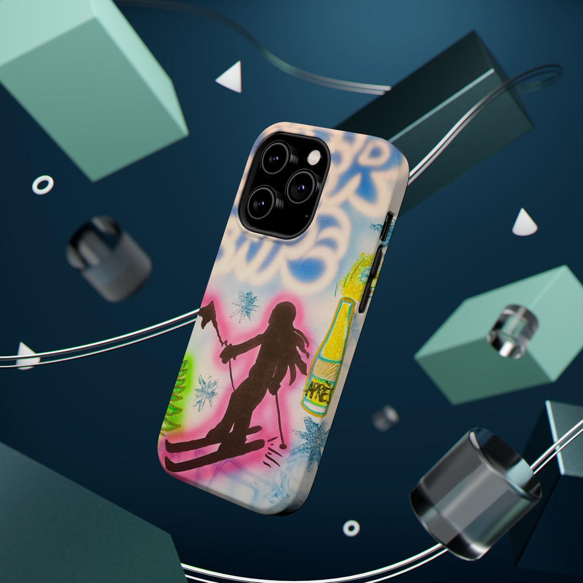 MagSafe "winter escape" airbrush iPhone case