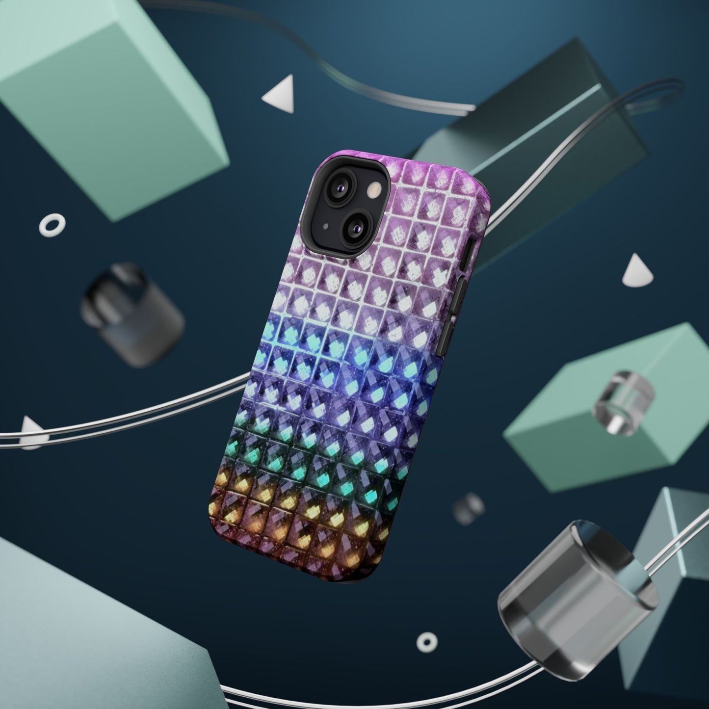 MagSafe "multicolor studs" airbrush iPhone case