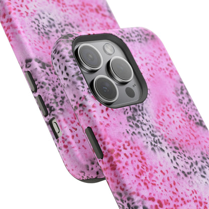 MagSafe "pink cheetah" airbrush iPhone case