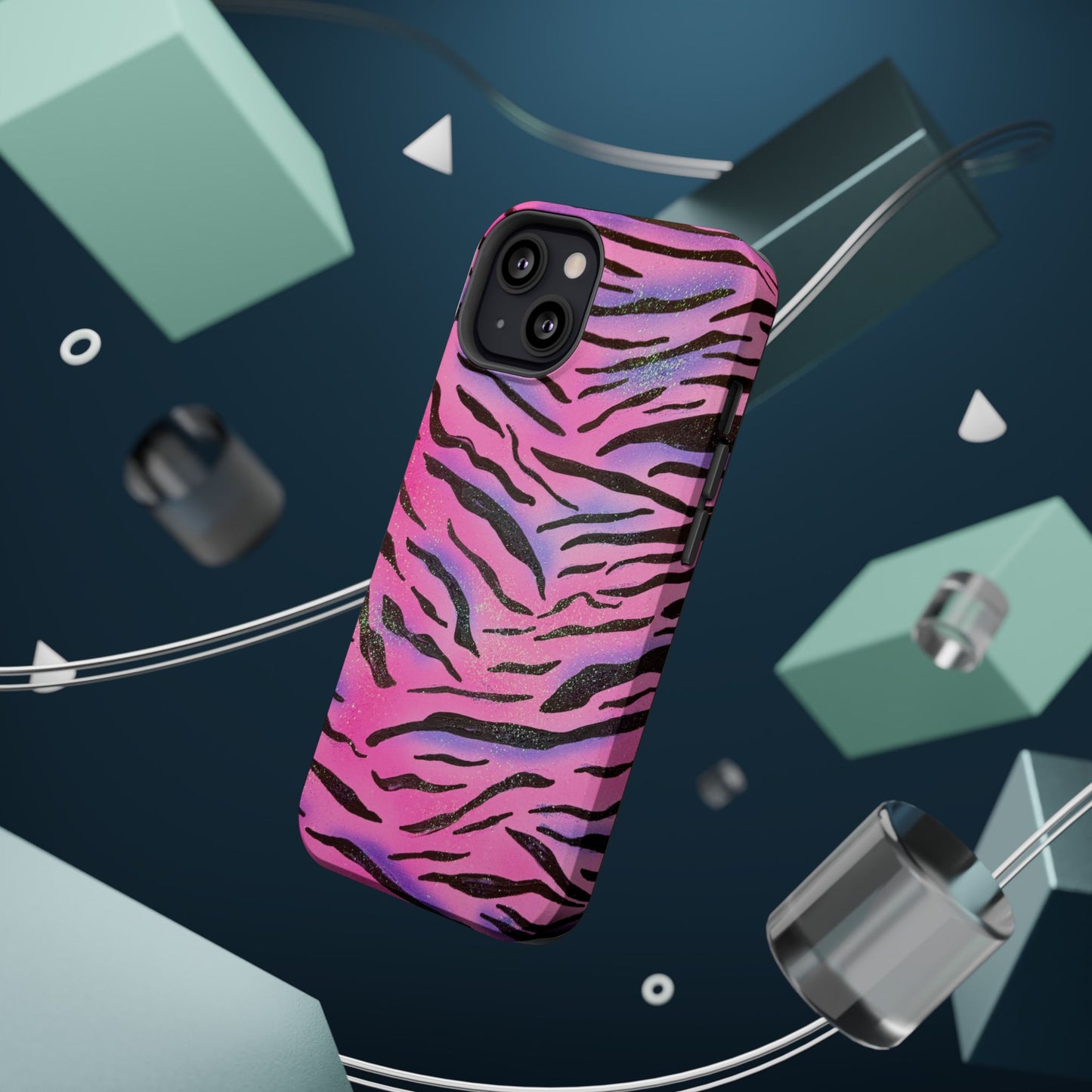 MagSafe "glitter zebra" airbrush iPhone case