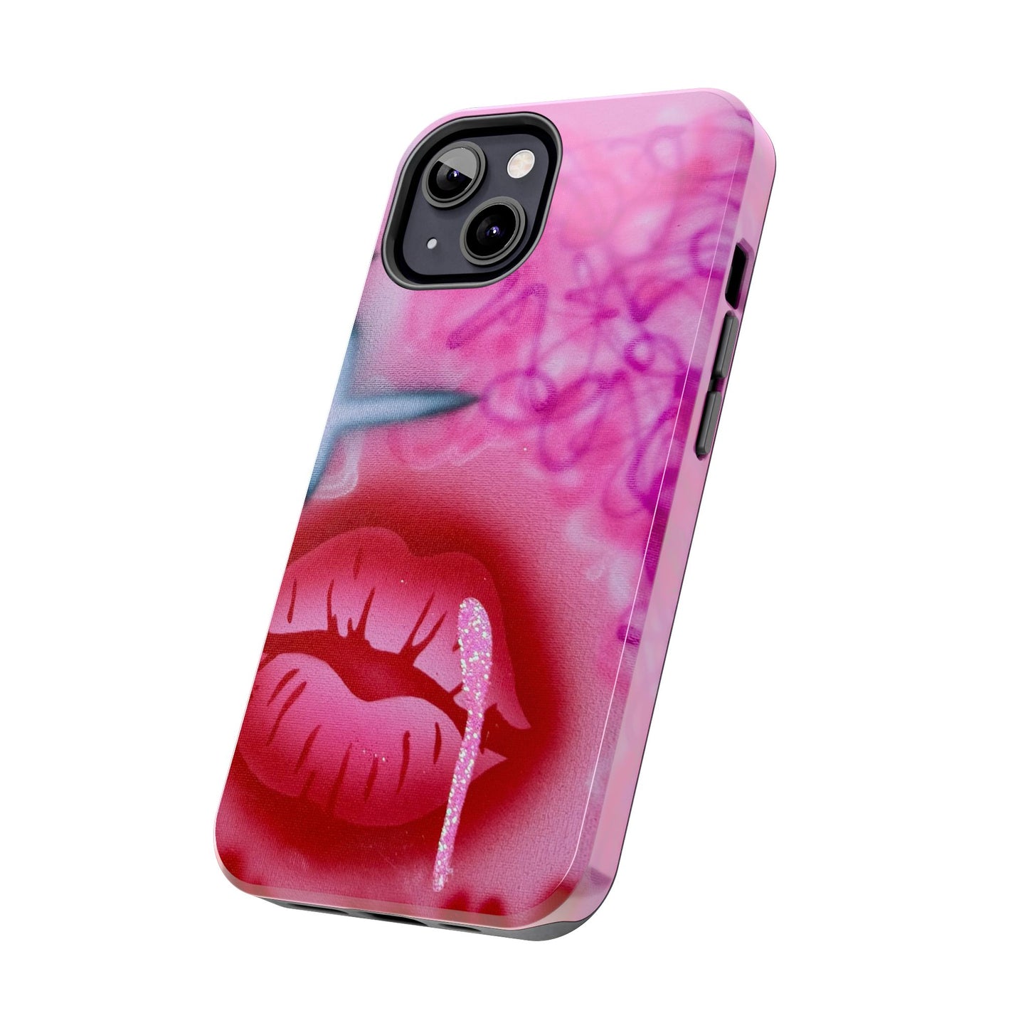 "glitter aura" airbrush iPhone case