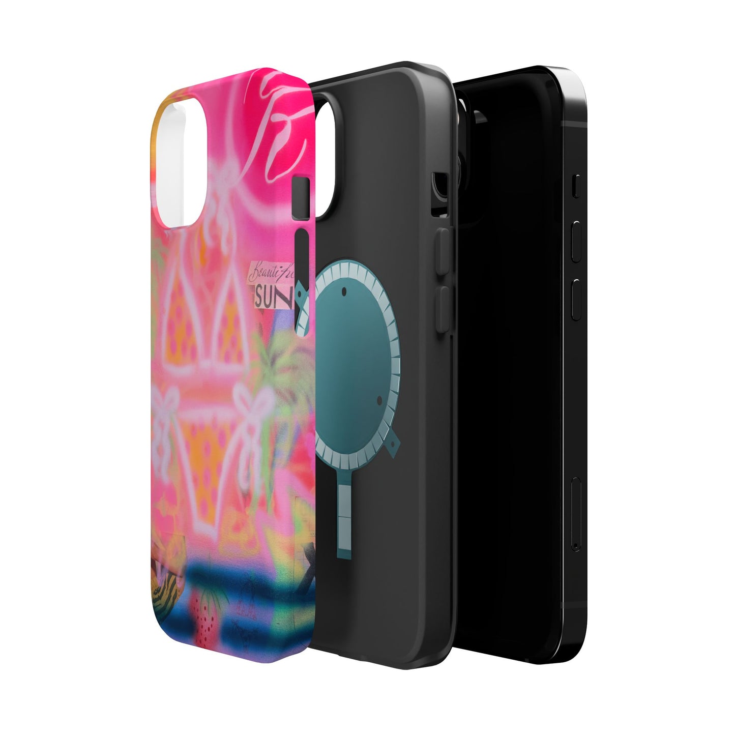 MagSafe "santa monica strawberry" airbrush iPhone case