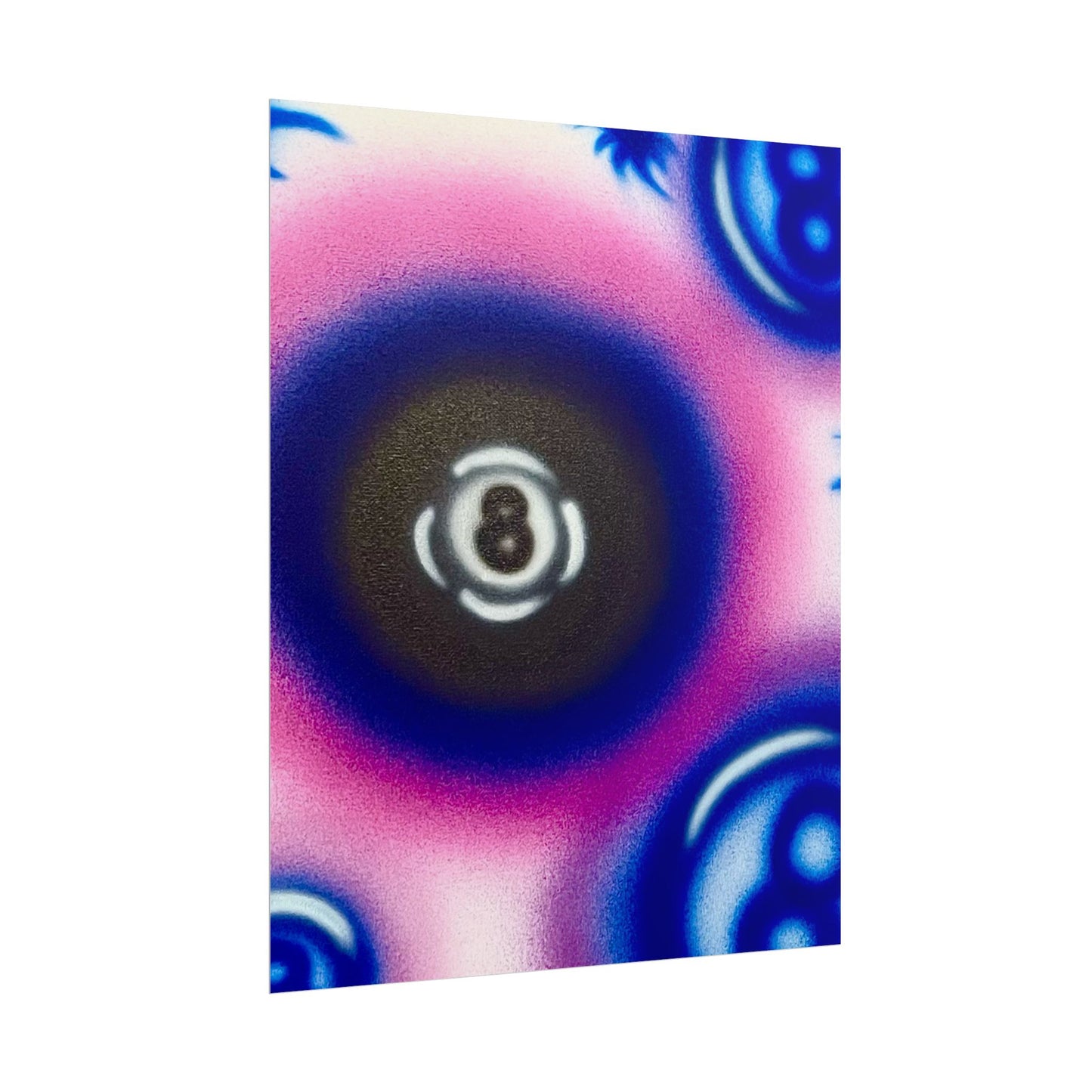 "magic 8" airbrush rolled print