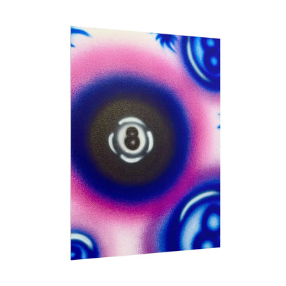 "magic 8" airbrush rolled print