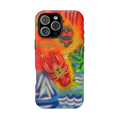 MagSafe "tipsy lobster" airbrush iPhone case