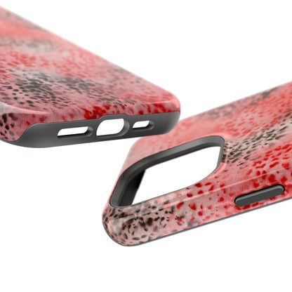 MagSafe "red cheetah" airbrush iPhone case