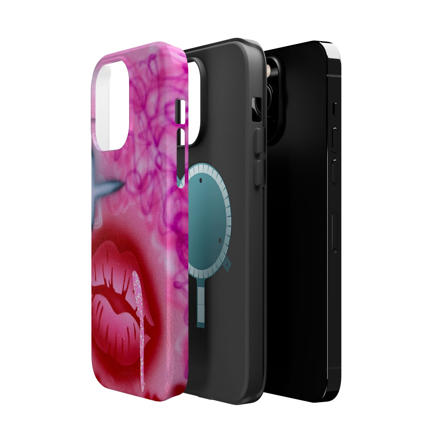 MagSafe limited edition "glitter aura" airbrush iPhone case
