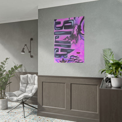 "neon nights" airbrush rolled print