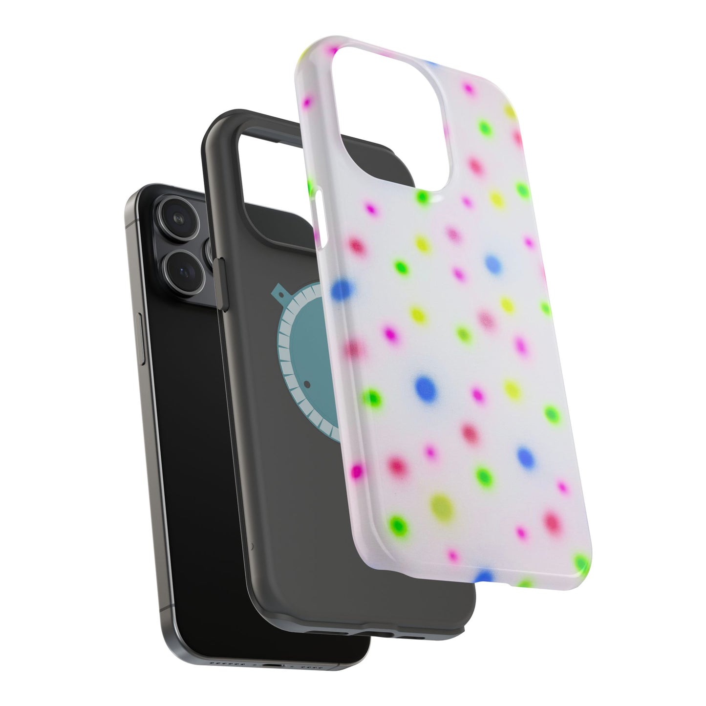 MagSafe "birthday cake polka dot" airbrush iPhone case