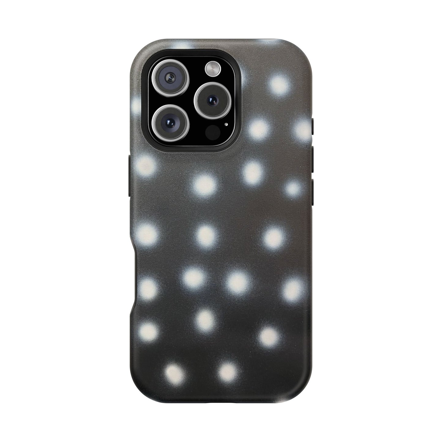 MagSafe "coconut noir polka dot" airbrush iPhone case