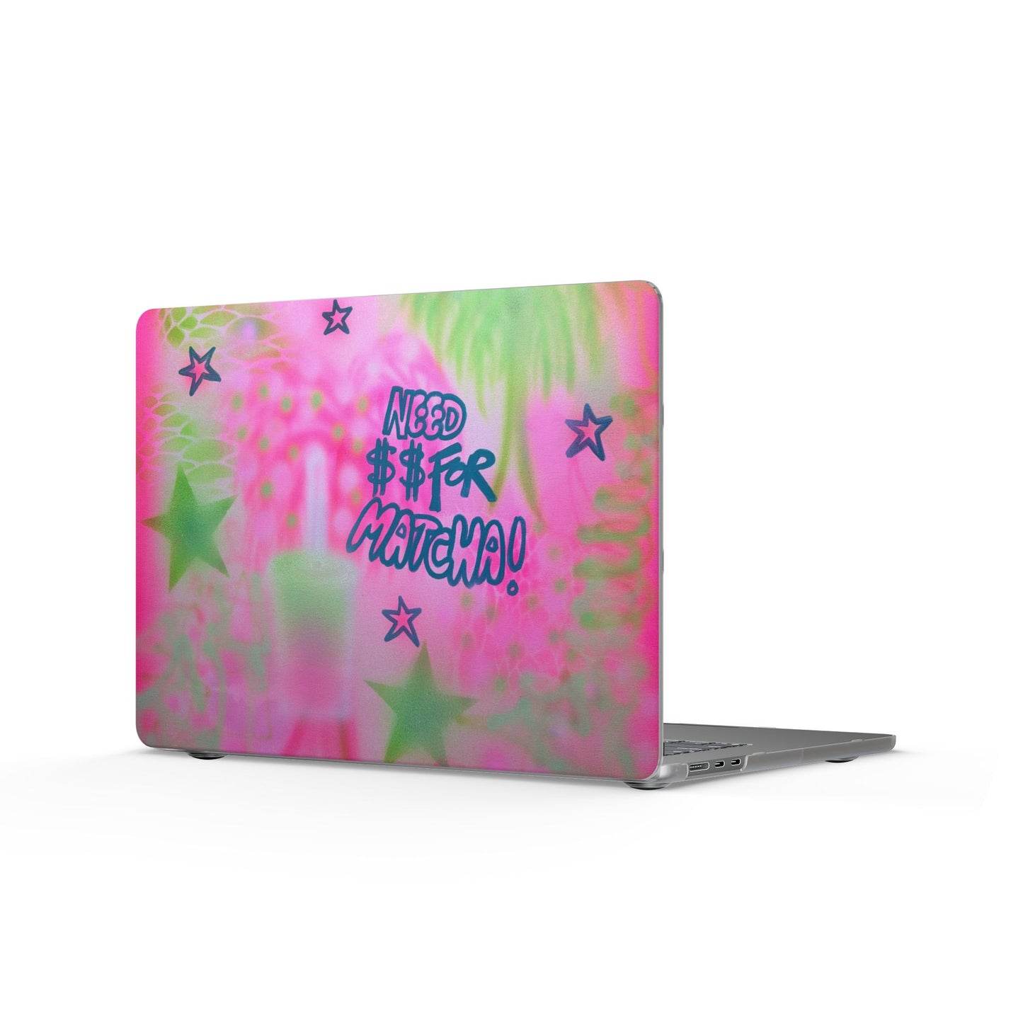 "need $$ for coffee" airbrush matte macbook case