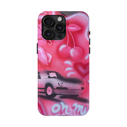 "on her way" airbrush iPhone case