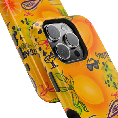 MagSafe Airbrush iPhone Hülle „citrus coastline“