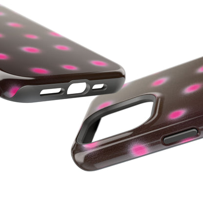 MagSafe "cherry mocha polka dot" airbrush iPhone case